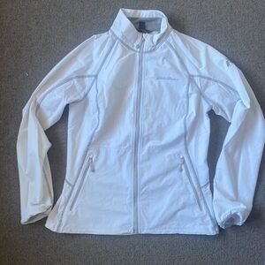 Eddie Bauer active jacket sz Medium. Long sleeve, White/gray trim